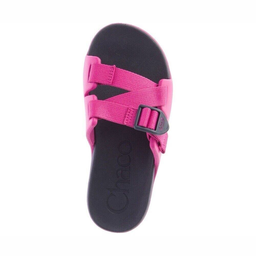 Chaco Chillos Slide Kids Junior Size‎ 1 Sport Sandals Magenta Pink JCH180316